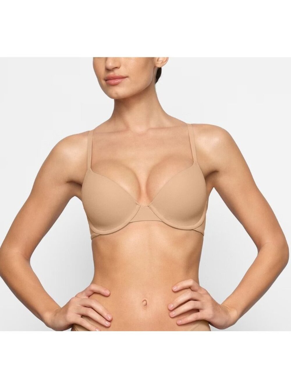 NWT SKIMS FITS EVERYBODY T-SHIRT BRA OCHRE - 36B